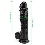 Load image into Gallery viewer, Realistic Black Dildo 10 Inch PVC