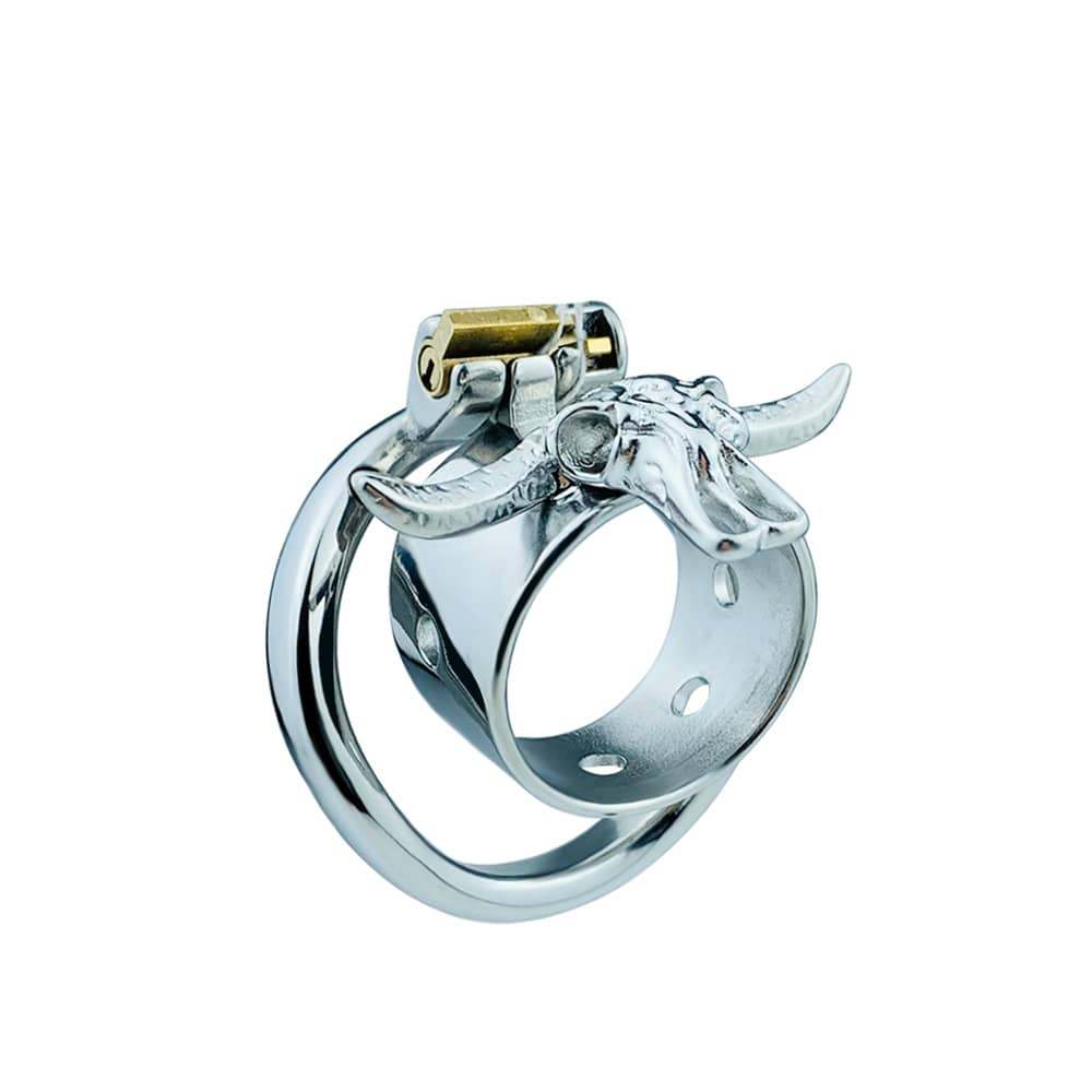 Bull Head Metal Male Chastity Cage