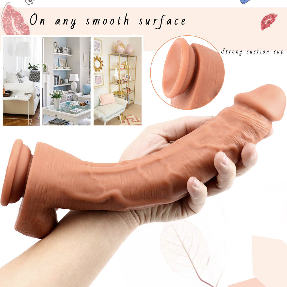 12 Inch Long soft Silicone Realistic Dildo