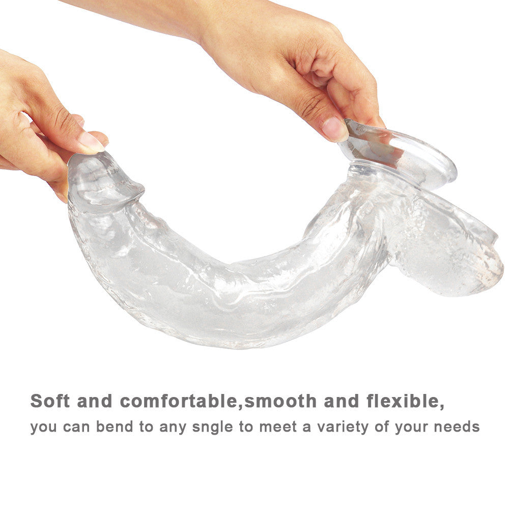 11 Inch Clear Jelly Large Dildo