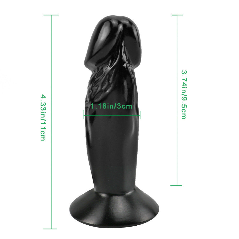 4 Inch Black Realistic Suction Cup Small dildo