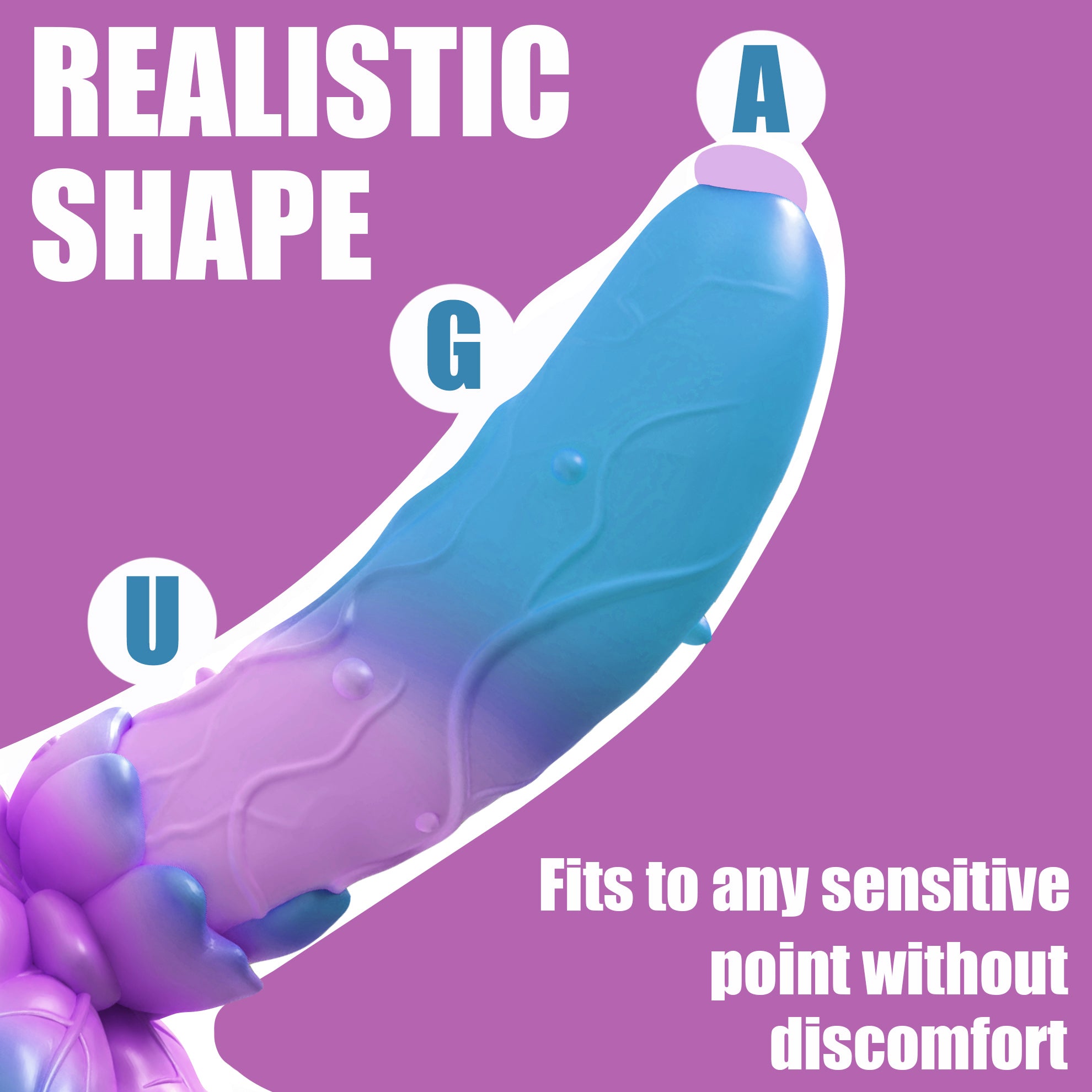 7 Inch Curved Rose Silicone Custom Dildo