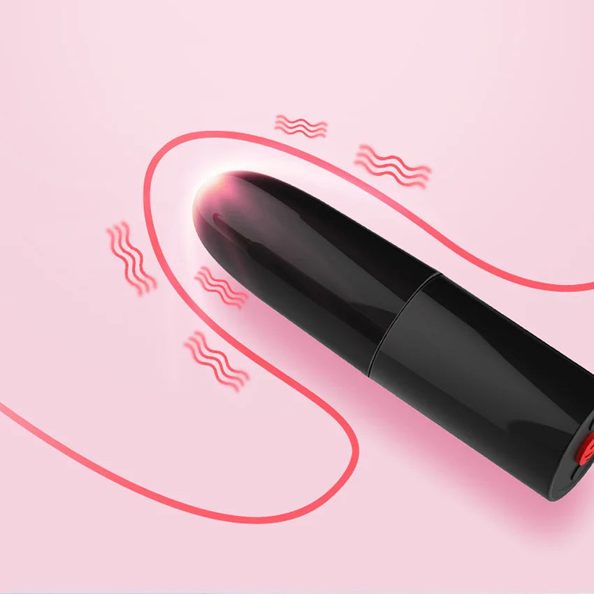 Lipstick Tongue Teases Clit Vibrator