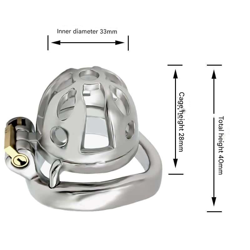 Tiny Metal Male Chastity Cage
