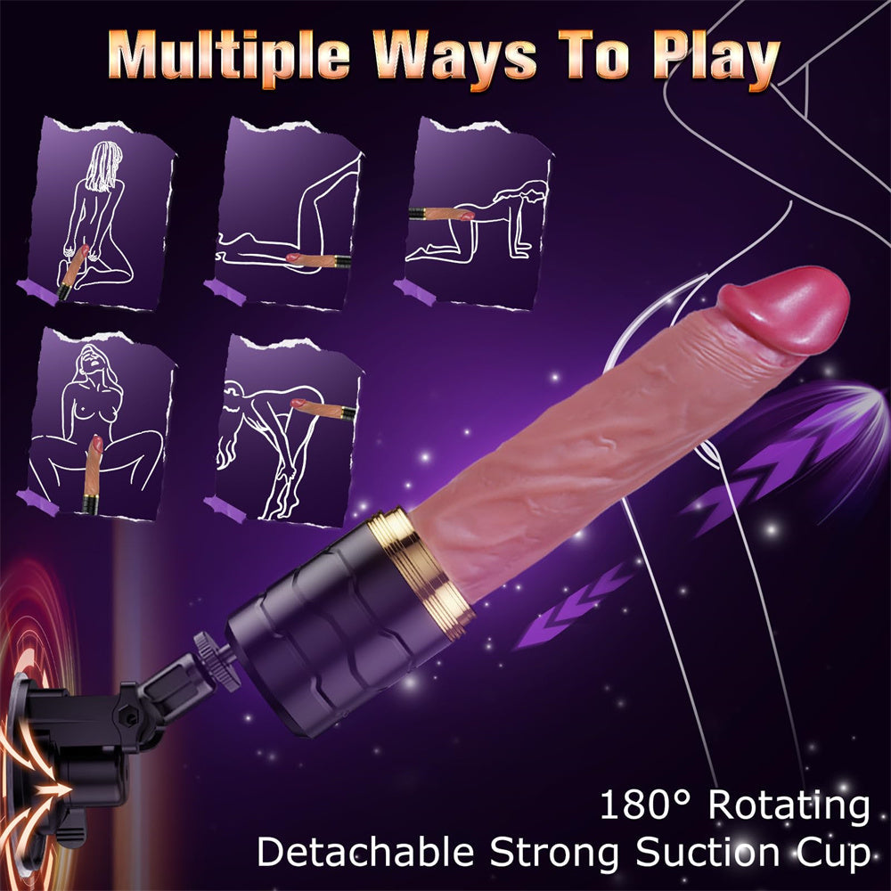 Remote Control with Bracket Realistic Thrusting Dildo
