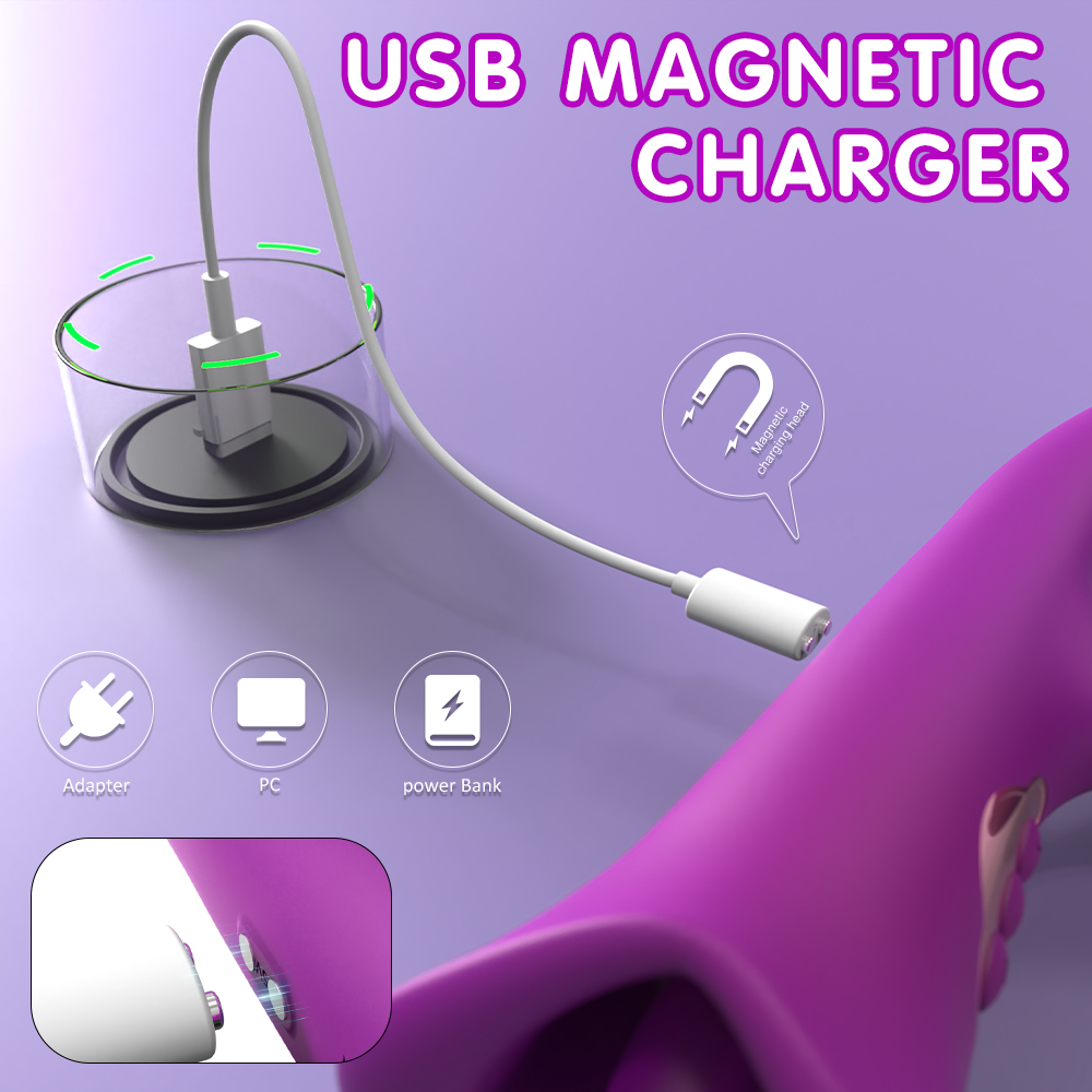 Purple Double Head Stimulating Rabbit Vibrator