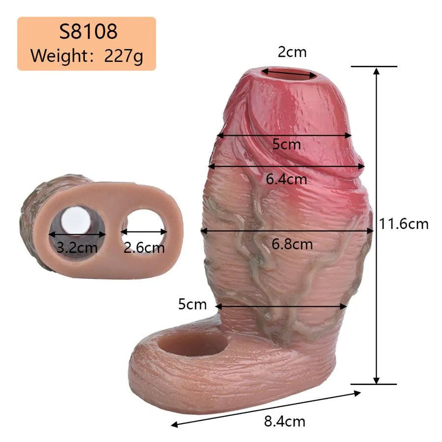 4.5 Inch Realistic Dildo Penis Sleeve