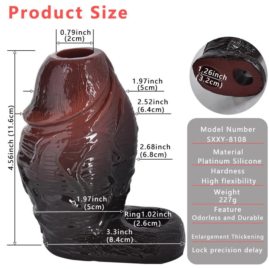 4.5 Inch Realistic Dildo Penis Sleeve