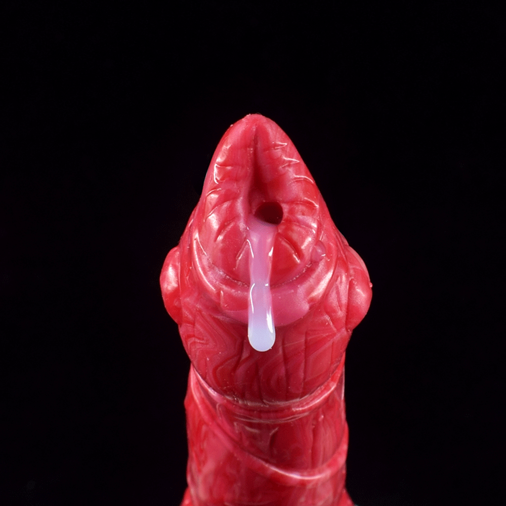 9 Inch Red Fantasy Squirting Monster Dildo