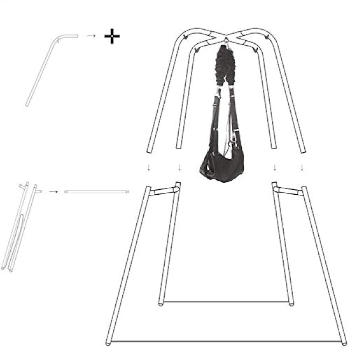Cross Sex Swing with Stand Furniture Adult Toys