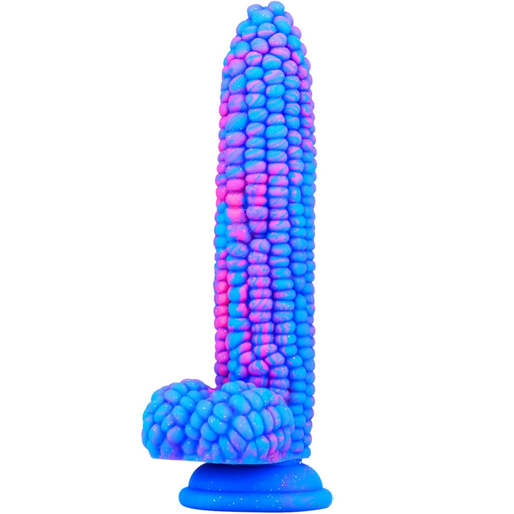 8 inch Liquid Silicone Colorful Corn Dildo