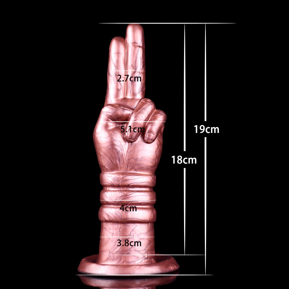 7 Inch Two Finger Silicone Hand Fist Dildo