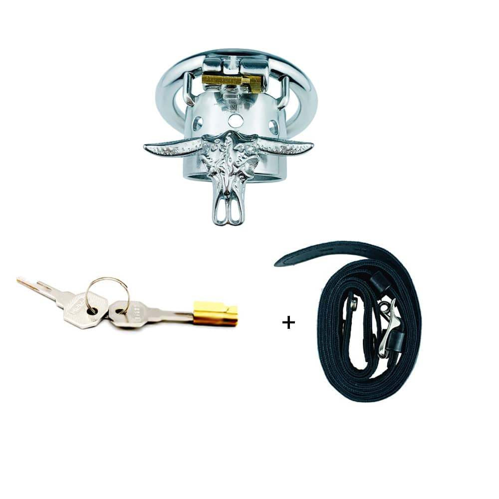 Bull Head Metal Male Chastity Cage