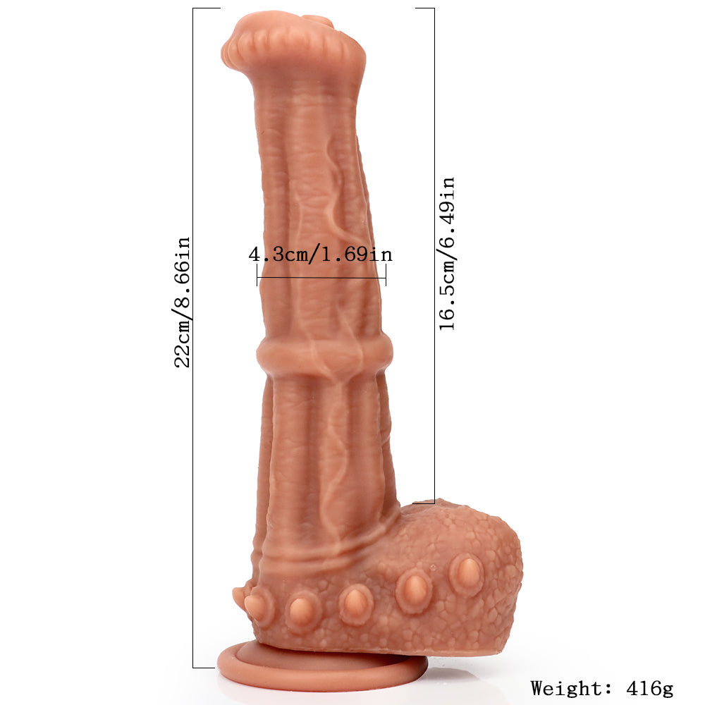 9 Inch Flesh Spiked Fantasy Monster Dildo
