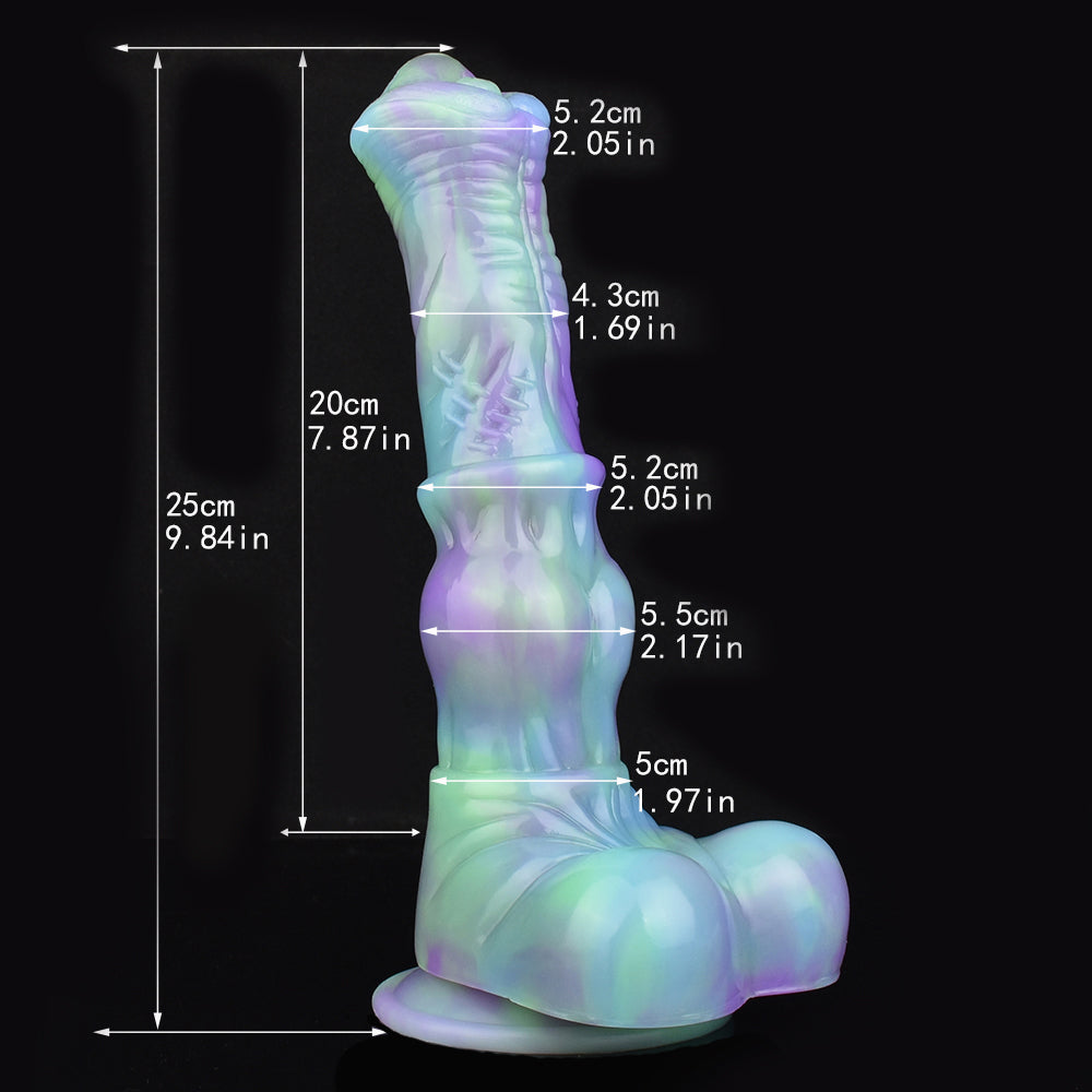 9 Inch Silicone Glow In The Dark Horse Dildo