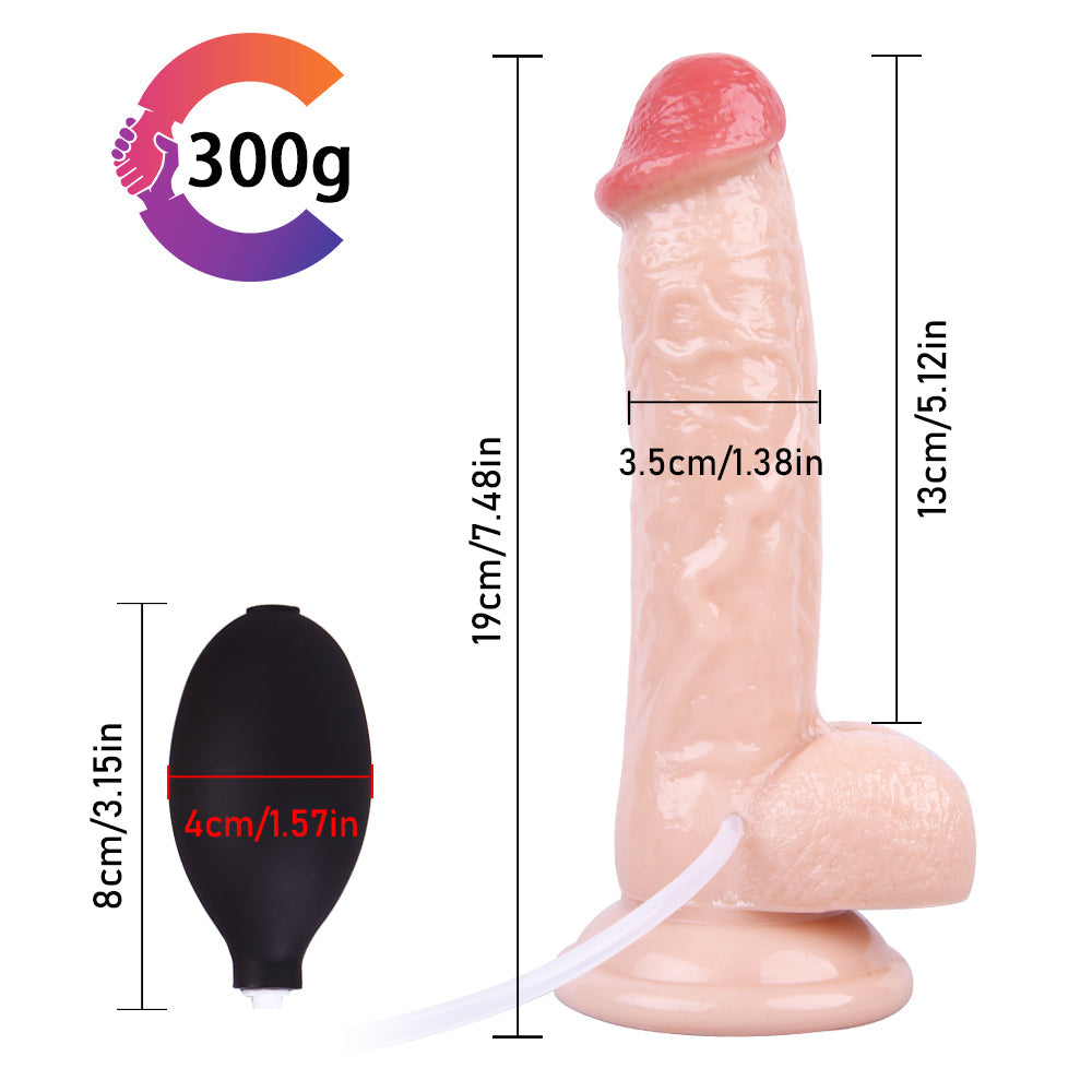 7 Inch Realistic Caucasian Squirting Dildo