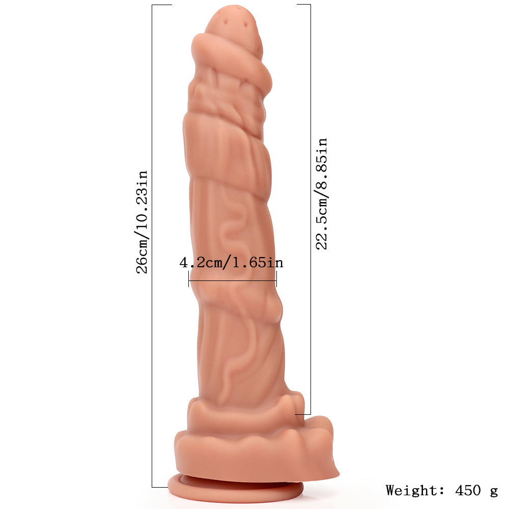 Gode ​​en silicone texturé de 9 pouces