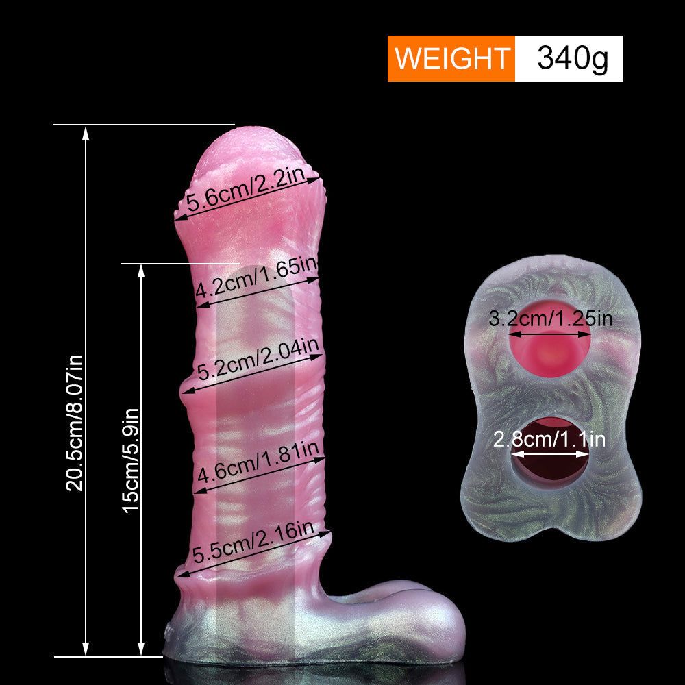 8 Inch Pink Soft Horse Cock Sleeve