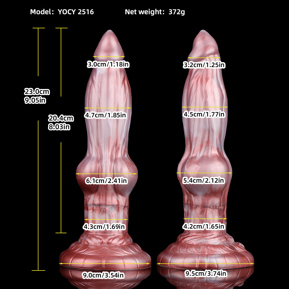 9 Inch Bullet Head Inflatable Knot Dildo