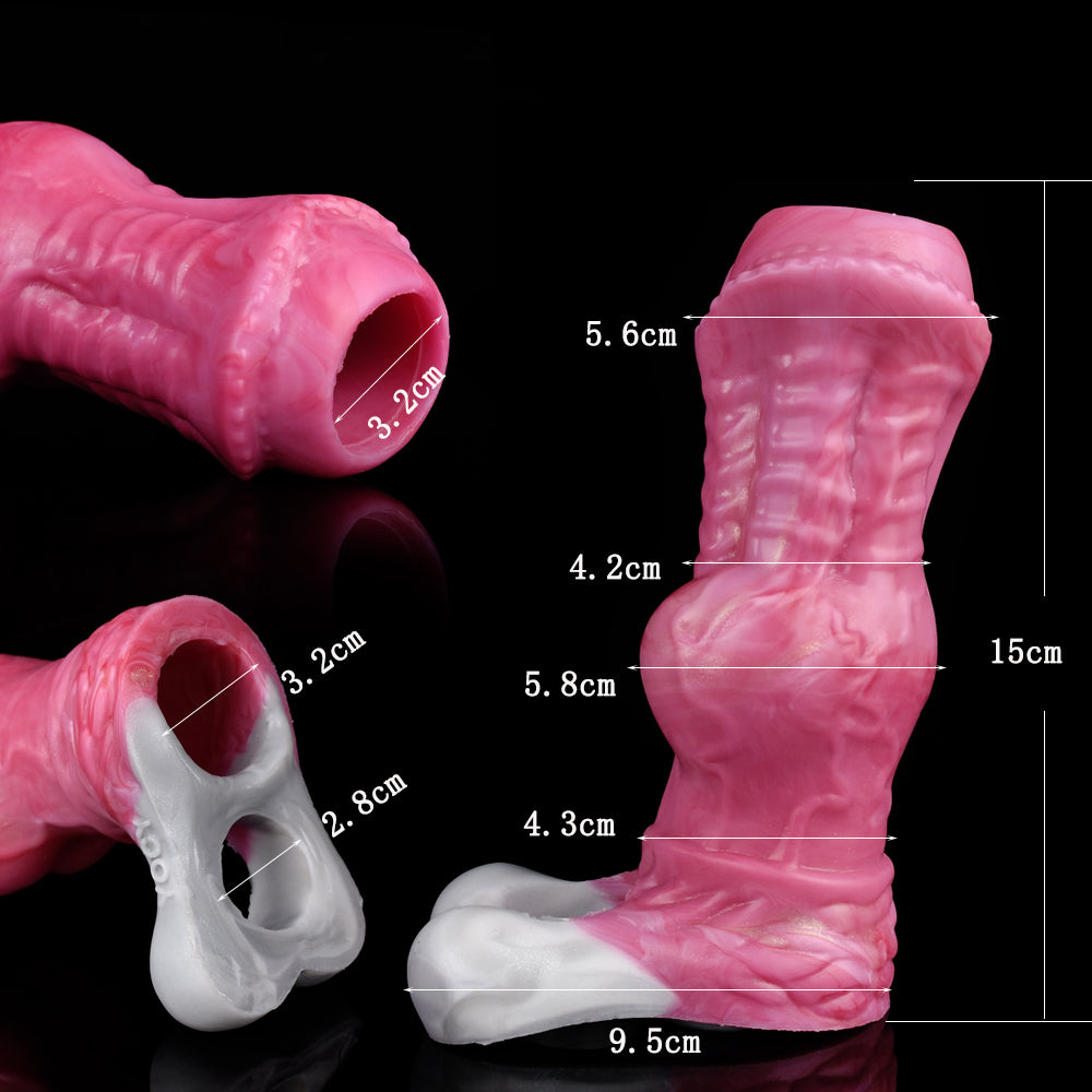 5 Inch Pink Knot Horse Cock Penis Sleeve