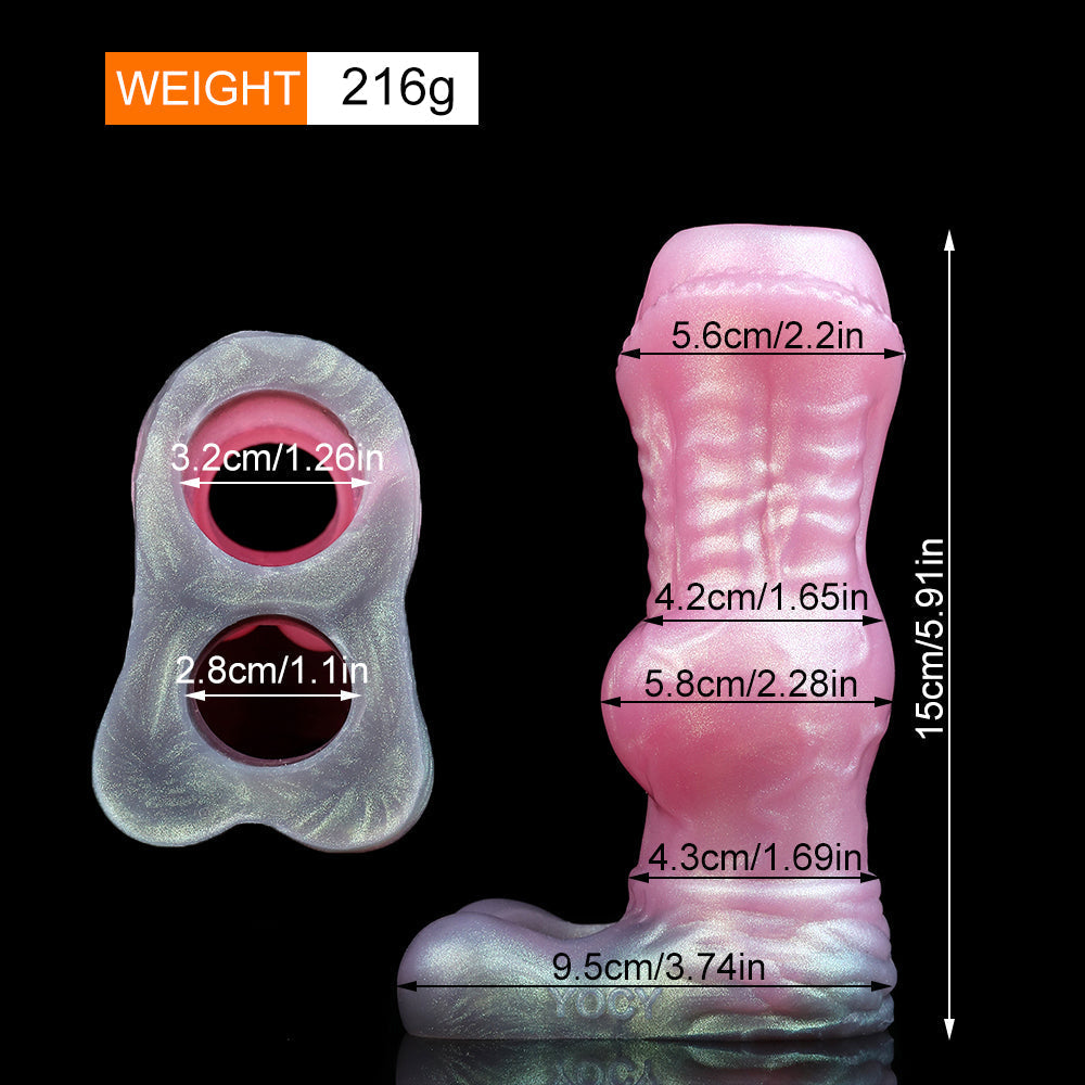 Pink 5 Inch Opening Horse Cock Sleeve