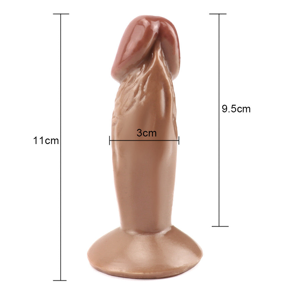 4 Inch Small Beginner Brown Dildo