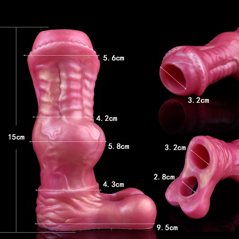 Pink 5 Inch Knot Open Penis Sleeve
