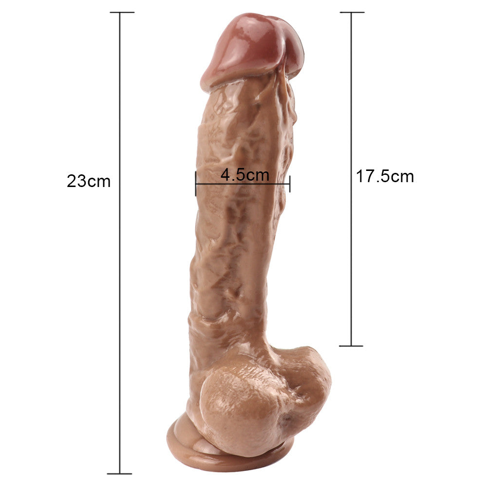 9 Inch Brown Realistic Big Dildo