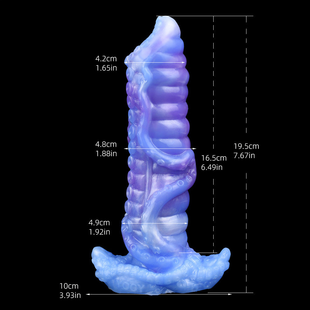 Blue 7 Inch Monster Tentacle Ovipositor Dildo