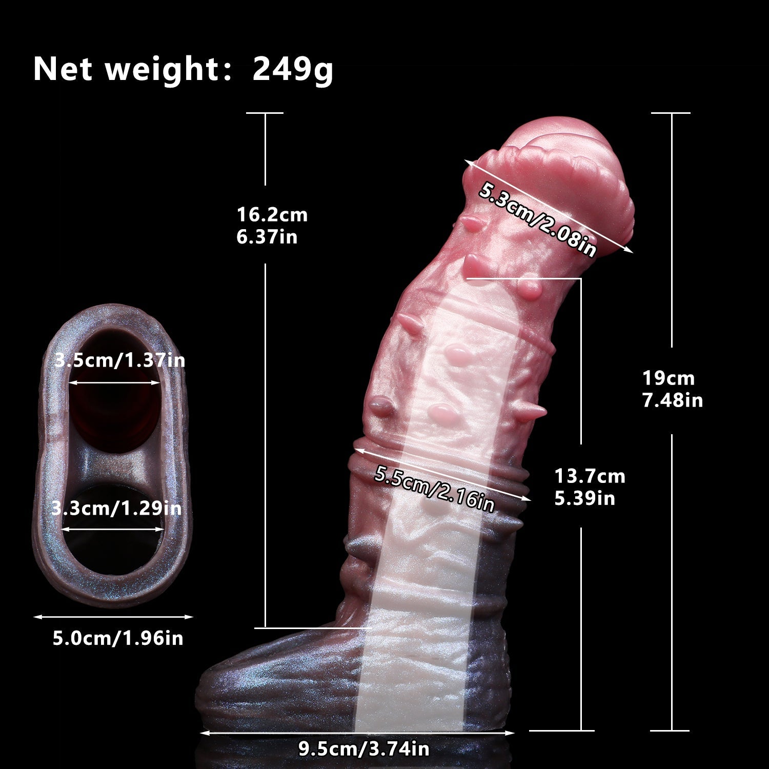 Studded Condom Fantasy Penis Extender Horse Cock Sleeve