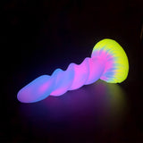 Load image into Gallery viewer, Spiral Colorful Silicone Anal Dildo