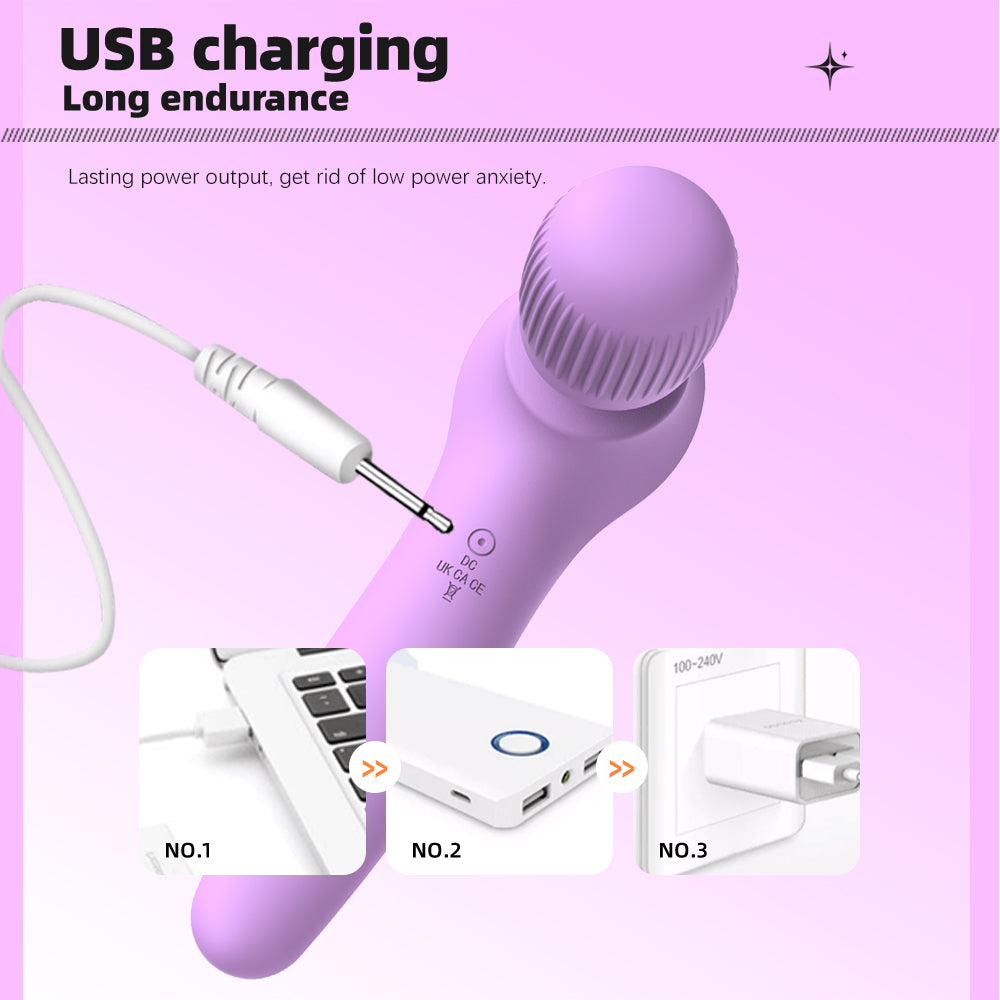 Upgraded Silicone Massage Small Wand Vibrator