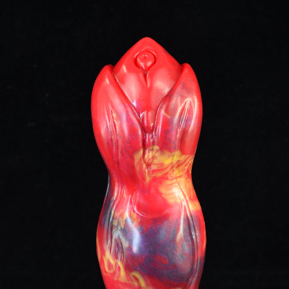 10 Inch Triple Knot Red Monster Horse Dildo