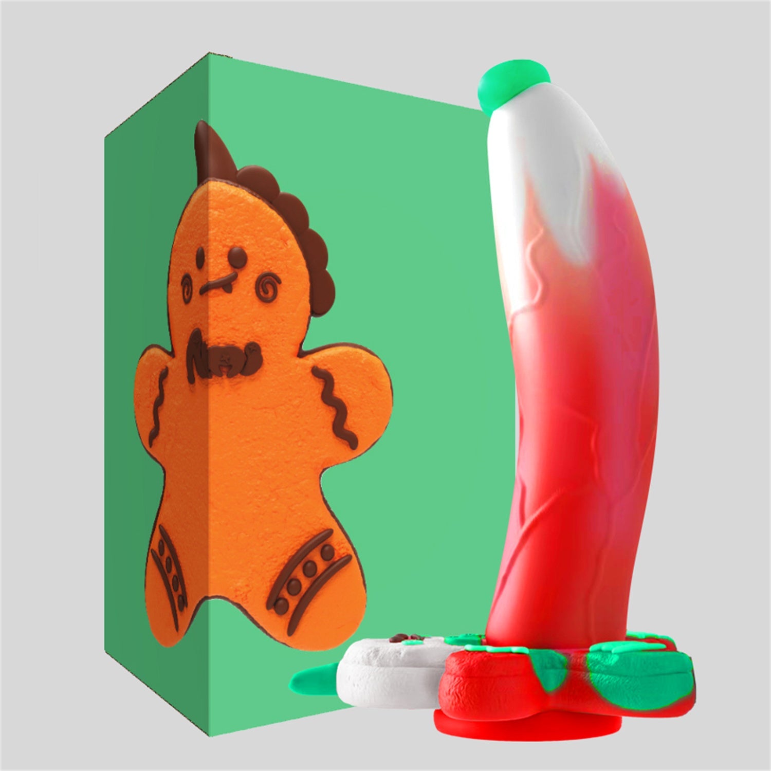 7 Inch Halloween Custom Silicone Curved Dildo