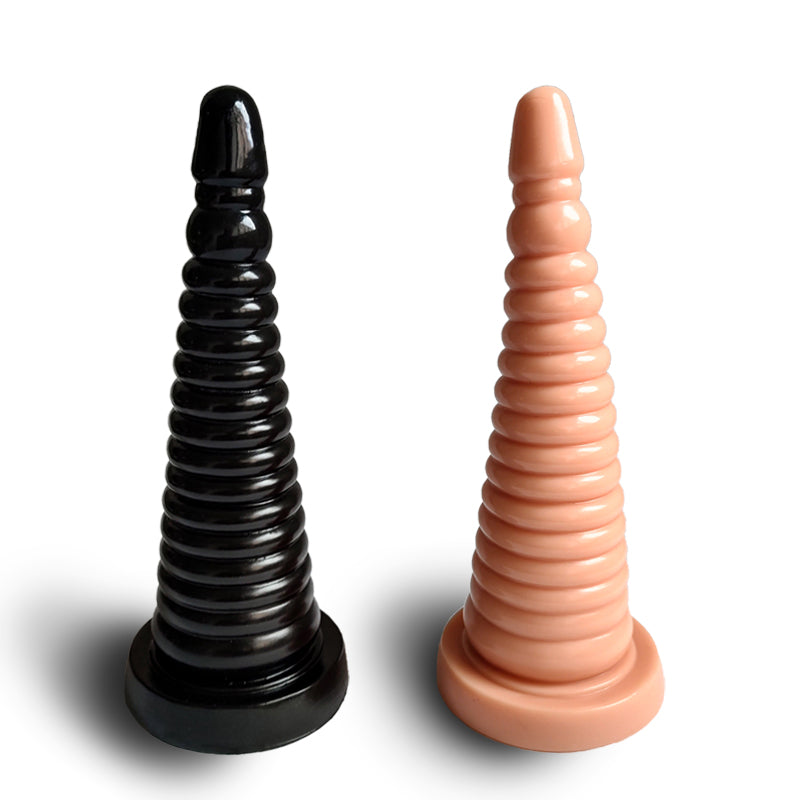 9 Inch Threaded Unicorn Tapered Anal Dildo