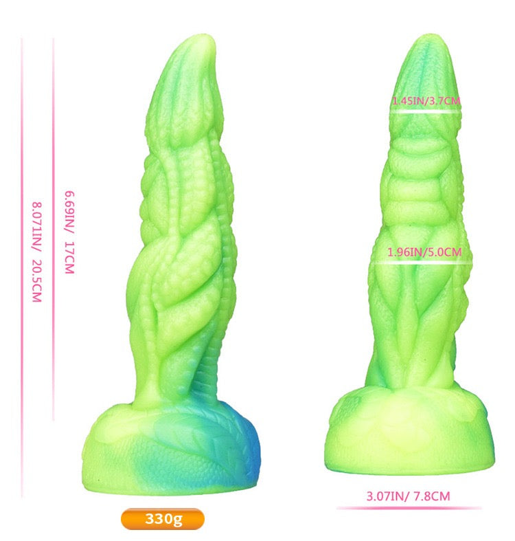 8 Inch Green Glow in the dark Dragon Dildo