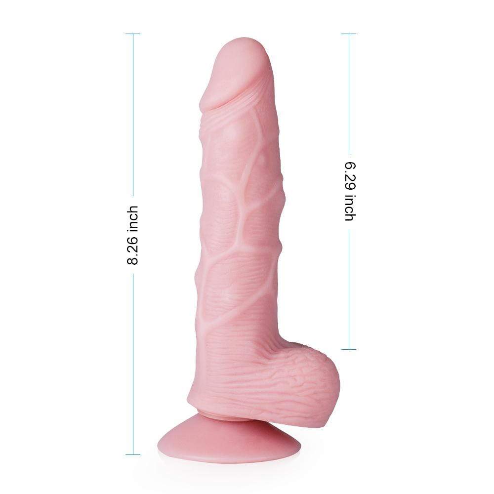 Pink Dual Density Realistic Dildo With Steel Balls