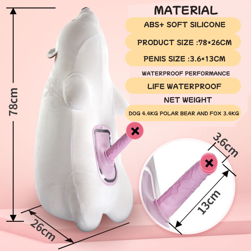 Stuffed Animal Sex Doll Bear with Dildo Machine Infinity Pillow