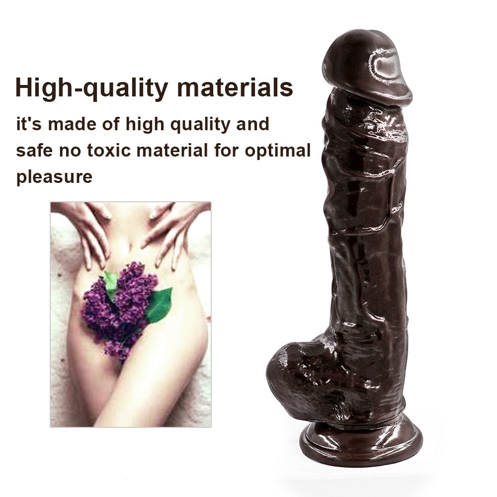 9 Inch Lifelike Chocolate Big Dildo