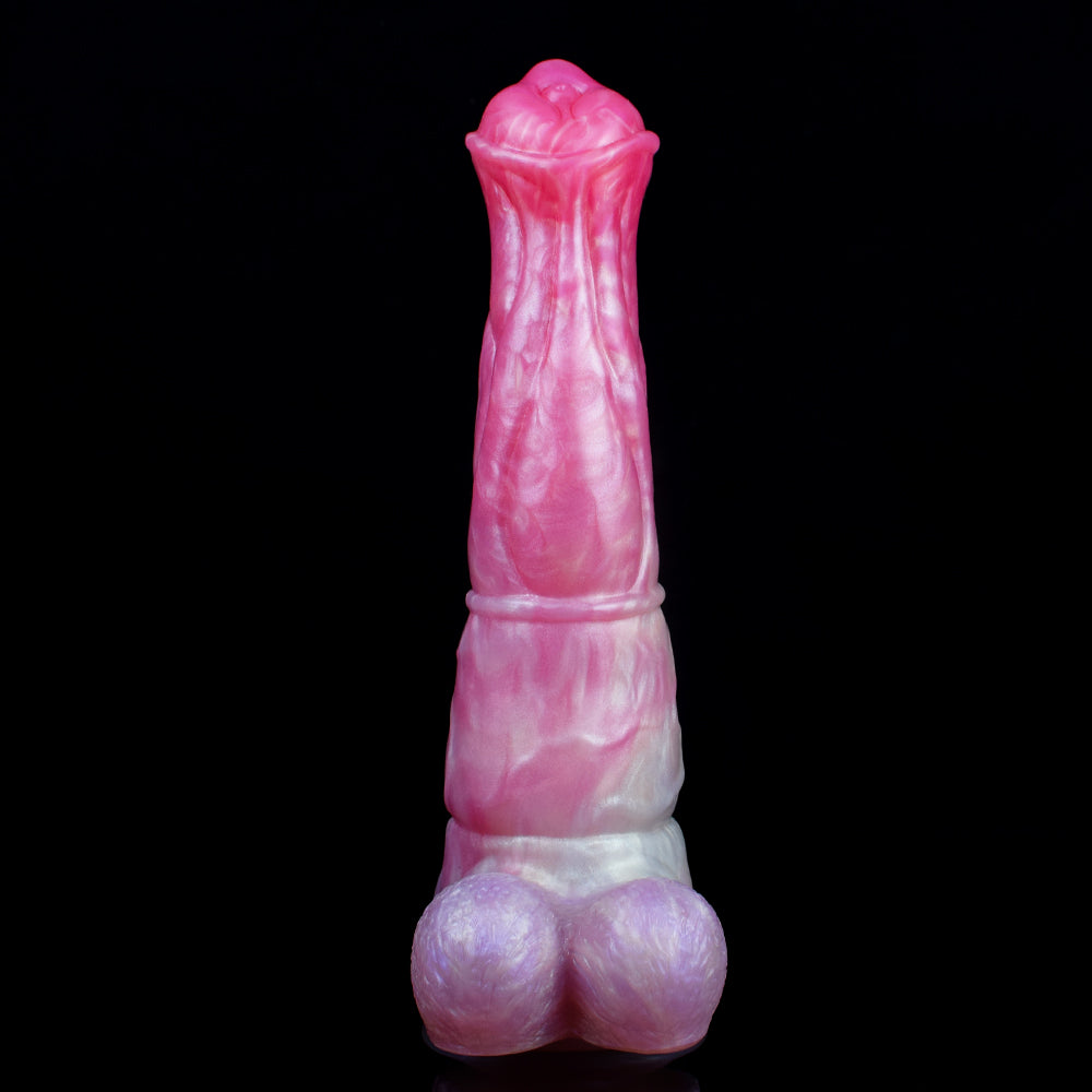 9 Inch Silicone Peach Fantasy Horse Dildo