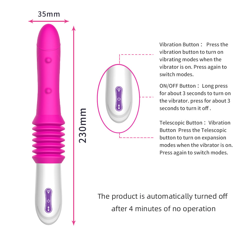 Hands Free Vibrating Retractable Sex Machine