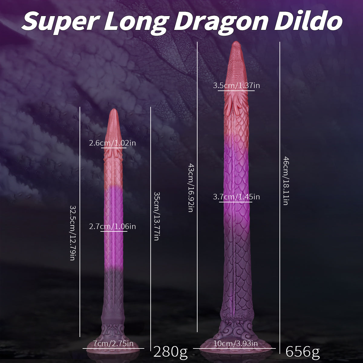 18 Inch Exotic Dragon Shaped Silicone Tentacle Dildo