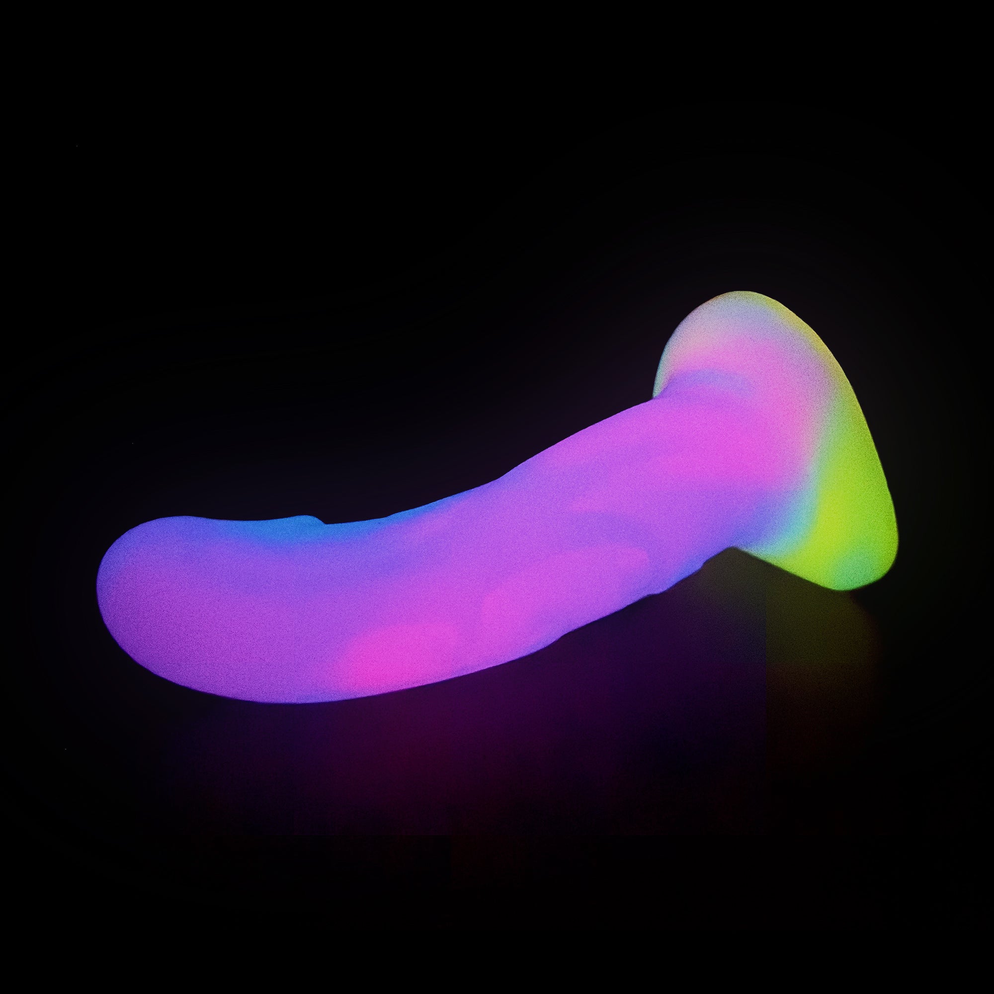 6 Inch Glow In The Dark Curved P Spot Anal Dildo