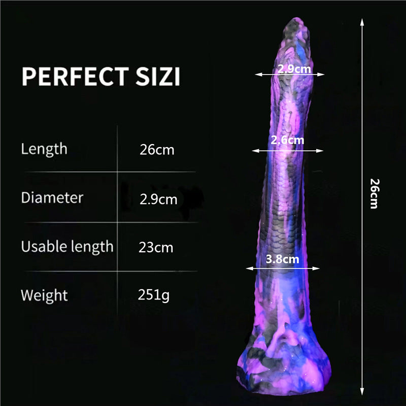 10 Inch Purple Slim Fantasy Snake Dildo