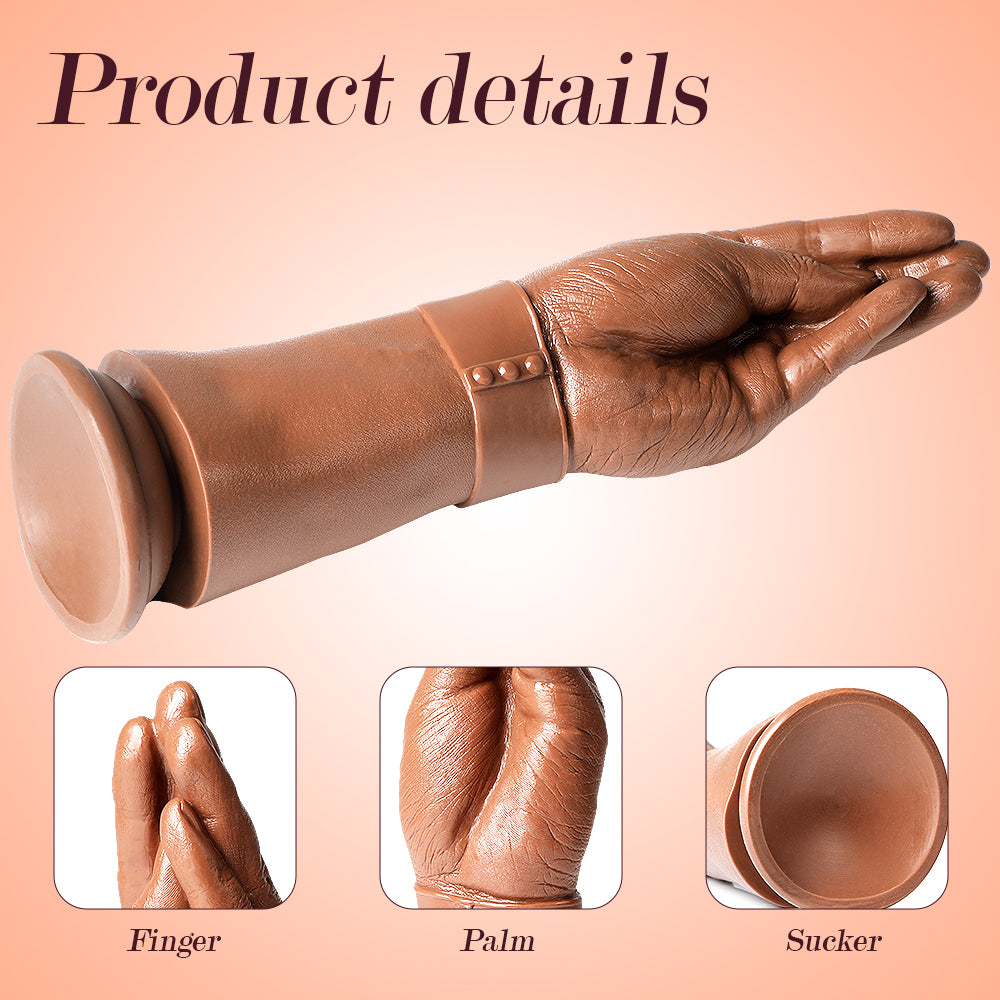 11 Inch Brown Strong Sucker Fist Dildo