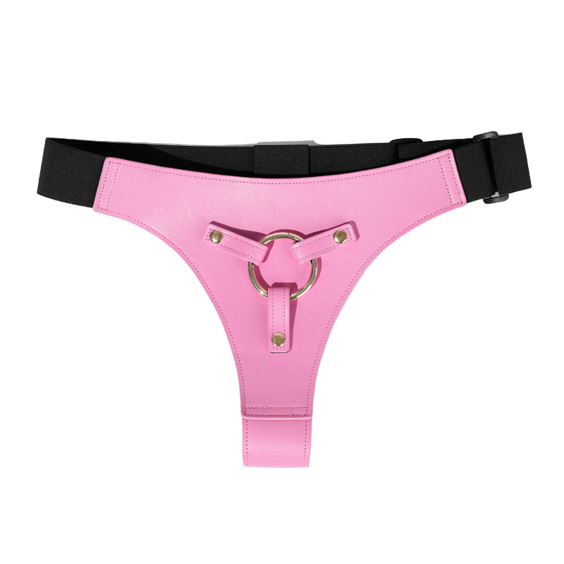 Pink Strap On Harness  Cute Leather