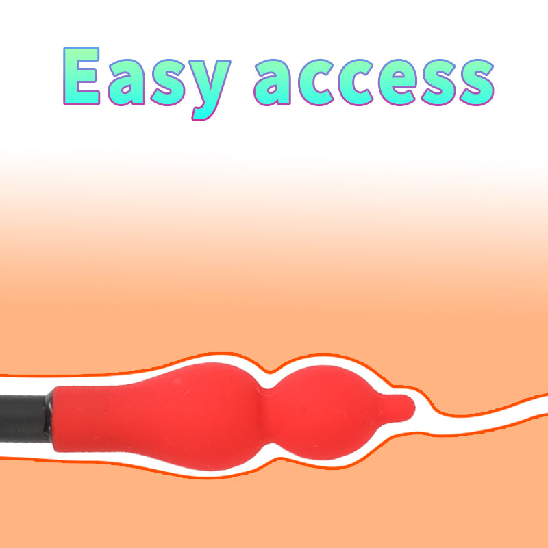 Small Silicone Red Inflatable Butt Plug
