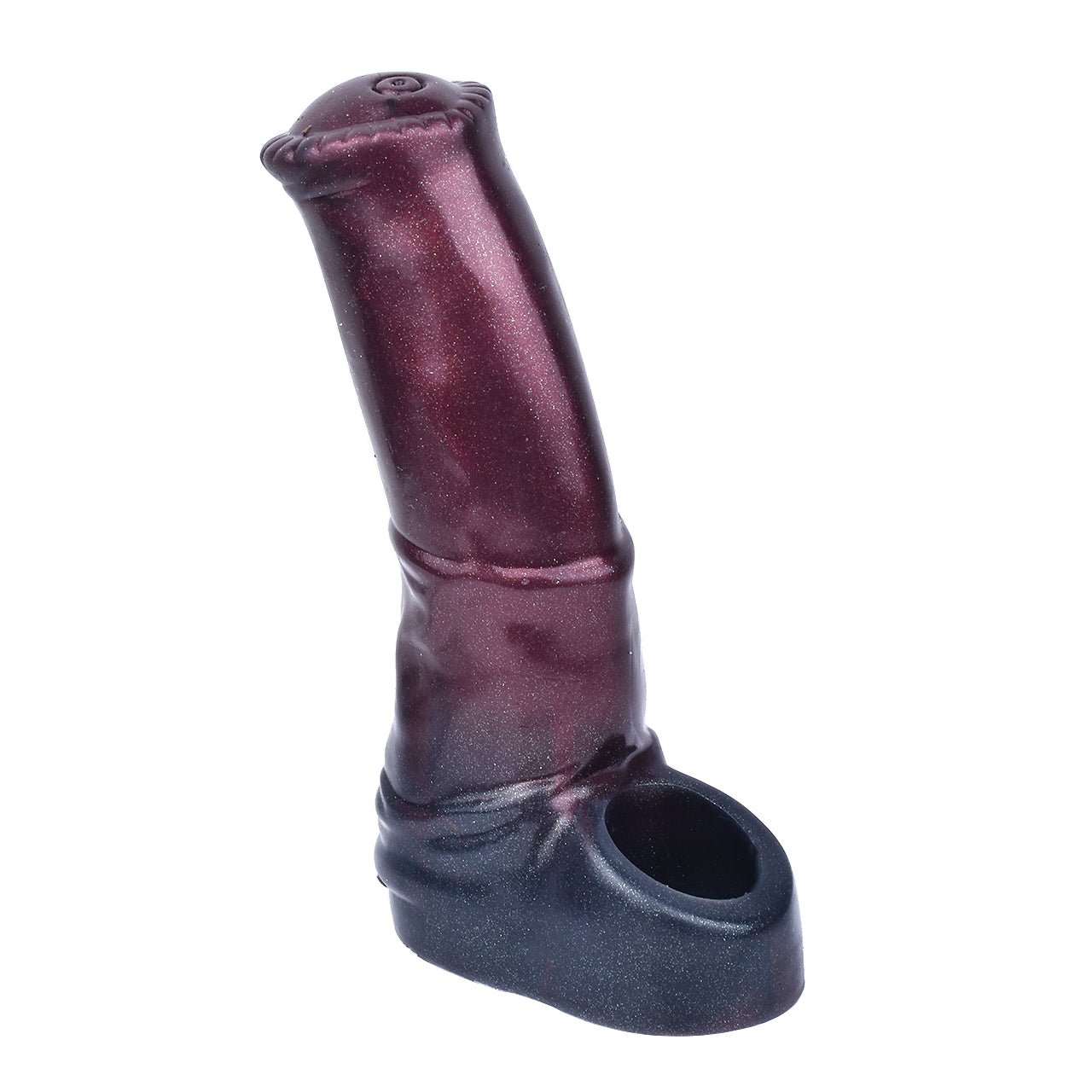6 Inch Black Platinum Silicone Horse Cock Sleeve