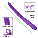 Charger l&#39;image dans la galerie, Double head 22 inch purple dildo