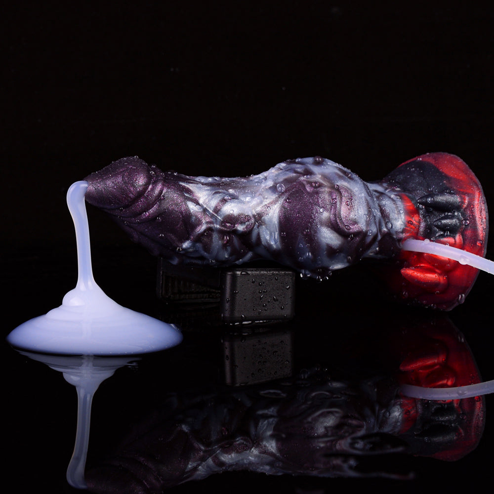 Silicone Dog Knot 7 Inch Squirting Dildo